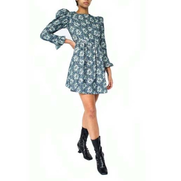 BATSHEVA X LAURA ASHLEY Square Neck Mini Dress Moylegrove (Size 4) - Picture 5 of 16